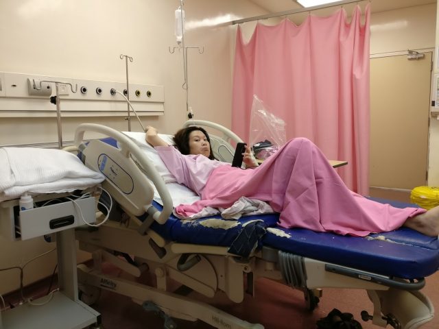 Kim in Delivery Room